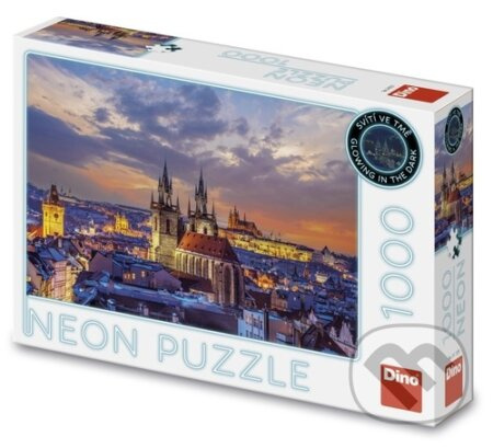 Puzzle Pohled na Hradčany 1000 dílků neon DINO