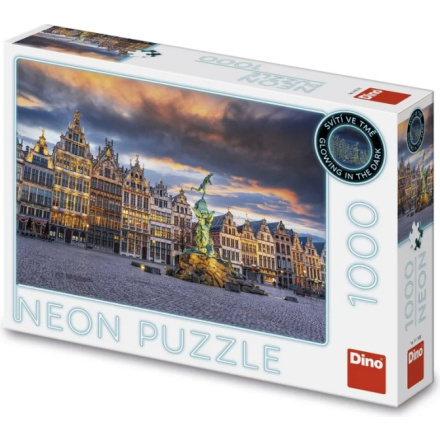 Dino Puzzle Bouře nad Antverpami 1000 dílků neon