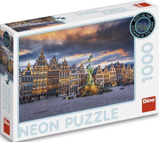 Dino Puzzle Bouře nad Antverpami 1000 dílků neon