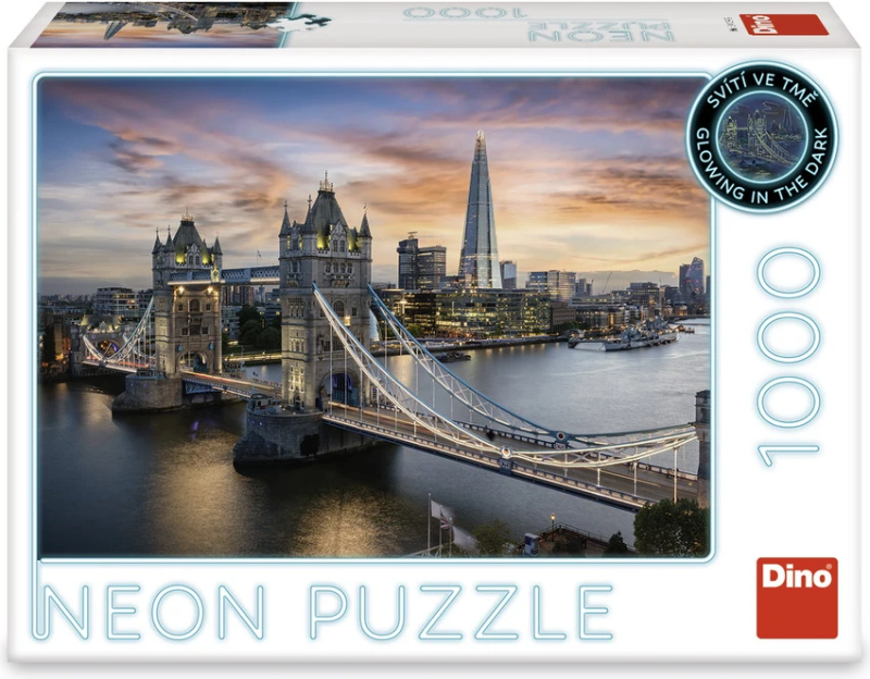 Puzzle Soumrak nad Tower Bridge 1000 dílků neon DINO