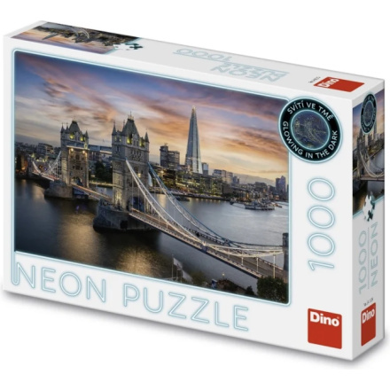 Puzzle Soumrak nad Tower Bridge 1000 dílků neon DINO