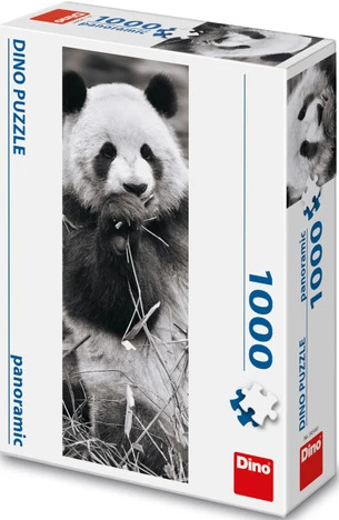 Dino PANDA v trávě panoramic 1000 dílků