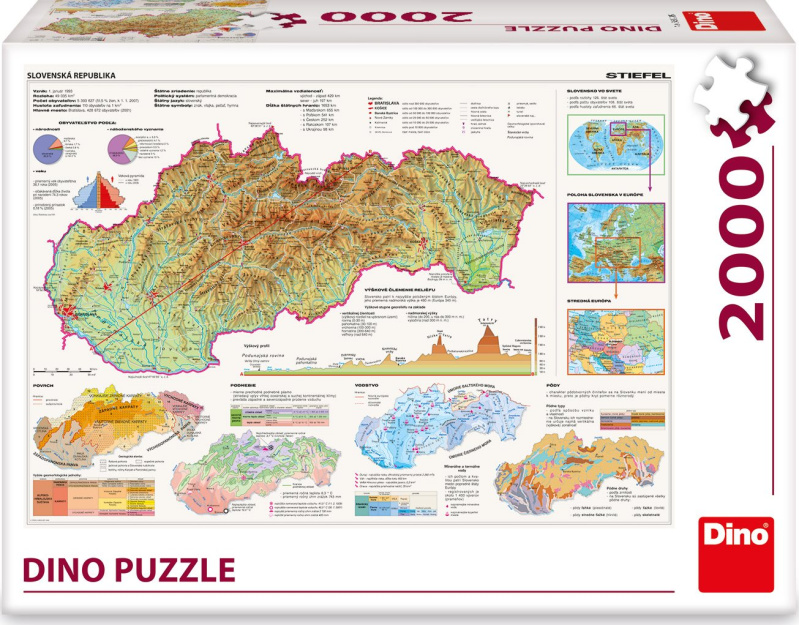 Dino MAPA SLOVENSKA 2000 dílků