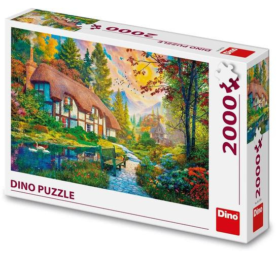 Dino puzzle Domek u řeky 2000 dílků