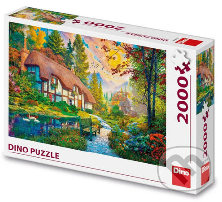 Dino puzzle Domek u řeky 2000 dílků