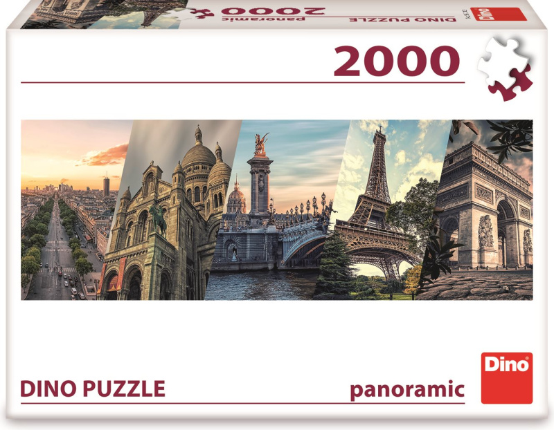Puzzle koláž Paříž 2000 dílků panoramatická