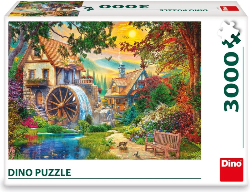Puzzle 3000: Malebný mlýn - puzzle z kategorie Umělecké