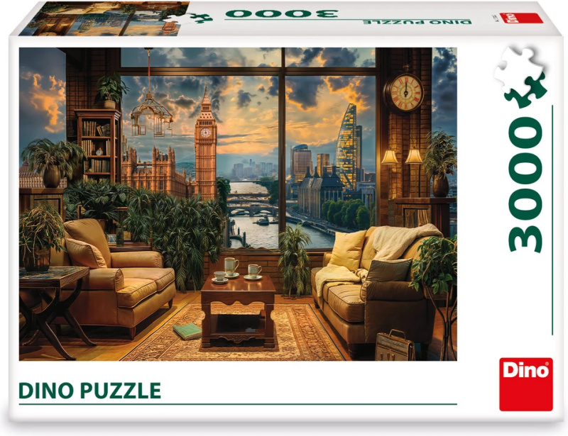 Puzzle 3000: Malovaný Londýn - puzzle z kategorie Umělecké