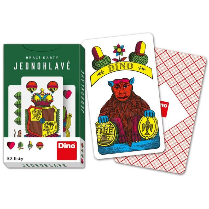 Jednohlavé mariášové karty DINO