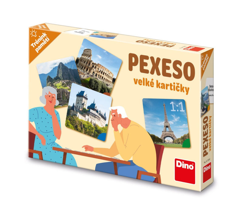 Trénink paměti: Památky pexeso DINO