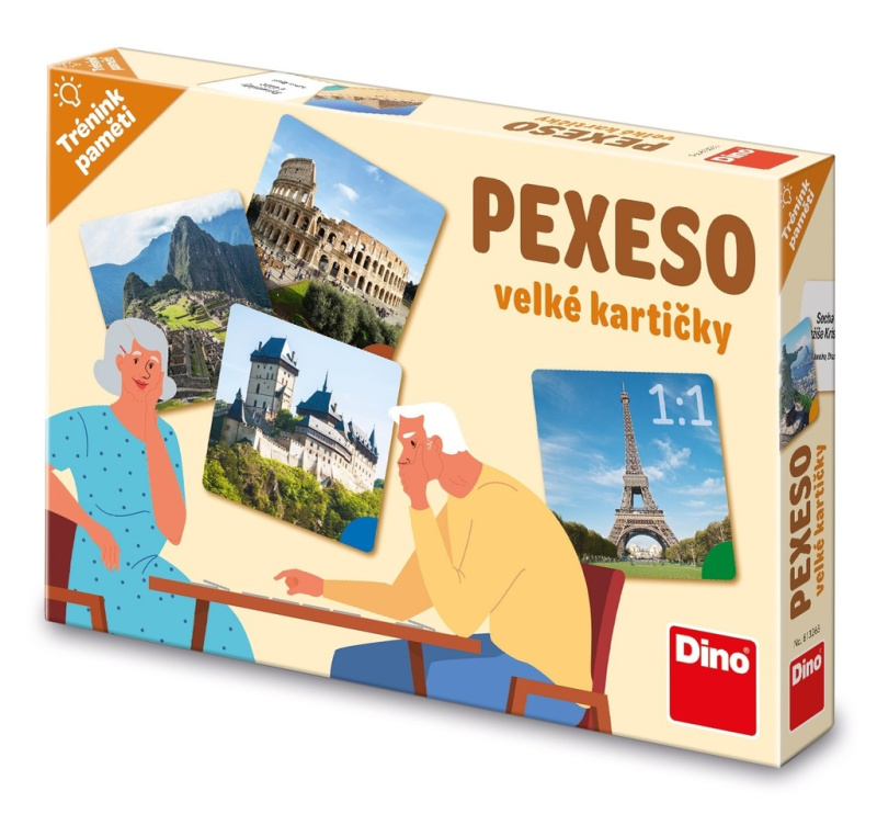 Trénink paměti: Památky pexeso DINO