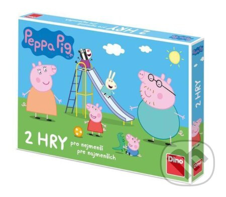 Společenská hra 2v1 - Prasátko Peppa Pojď si hrát, Žebříky a skluzavky