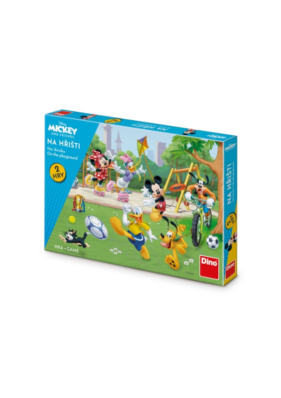 Mickey a kamarádi na hřišti 2v1 dětské společenské hry v krabici 33,5x23x3,5cm