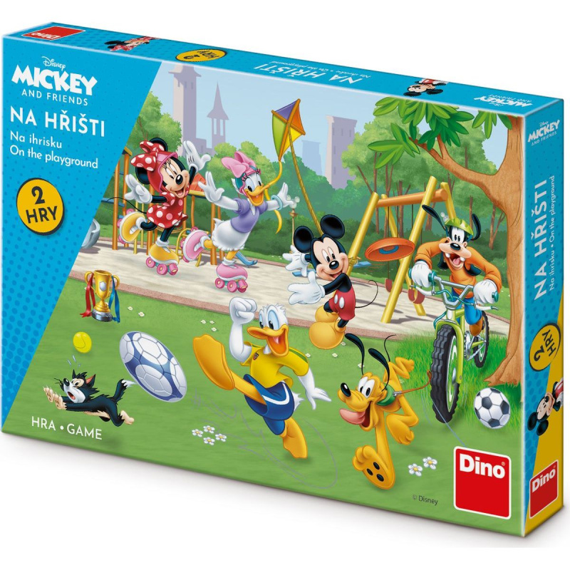 Mickey a kamarádi na hřišti 2v1 dětské společenské hry v krabici 33,5x23x3,5cm