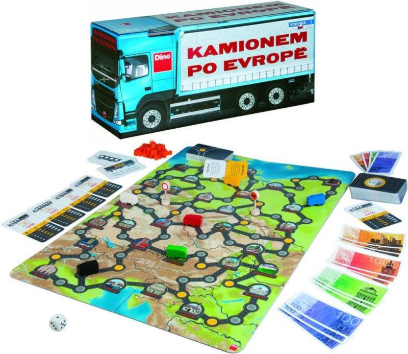 Společenská hra - Kamionem po Evropě