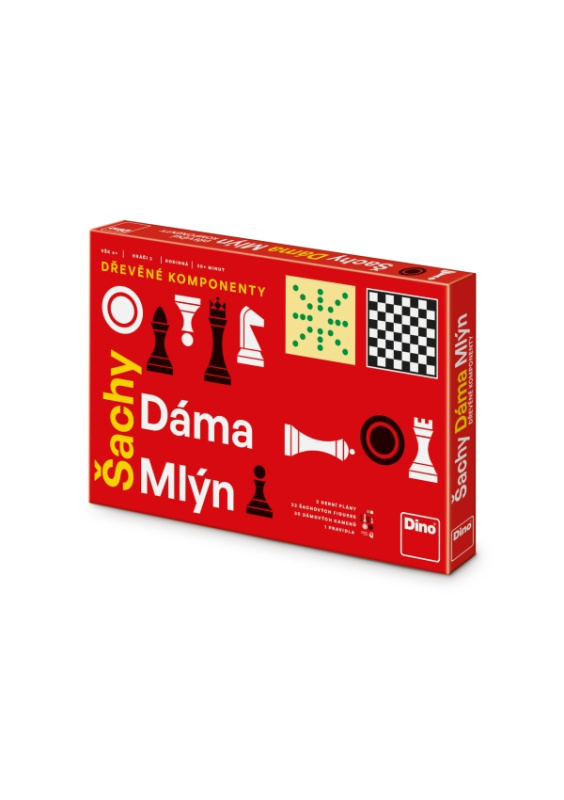 ŠACHY, DÁMA, MLÝN Rodinná hra