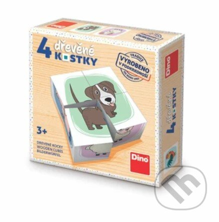 DINO Obrázkové kostky Zvířátka, 4 kostky