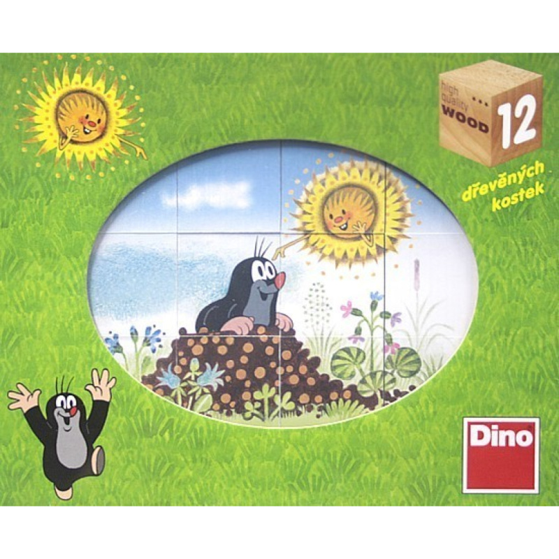 Dino Dřevěné kostky Krtkův rok