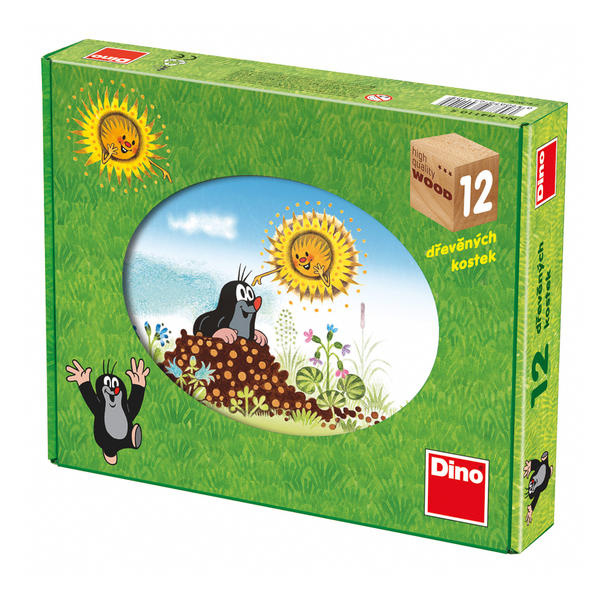 Dino Dřevěné kostky Krtkův rok 12 ks