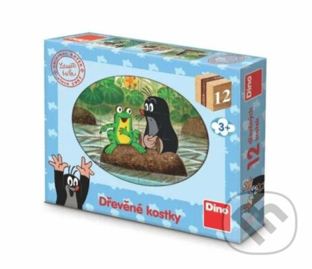 Dino kostky krtek a ptáček 12 kostek