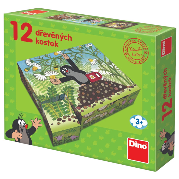 Dino kostky Krtek a přátelé 12 kostek