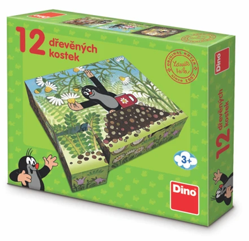 Dino kostky Krtek a přátelé 12 kostek