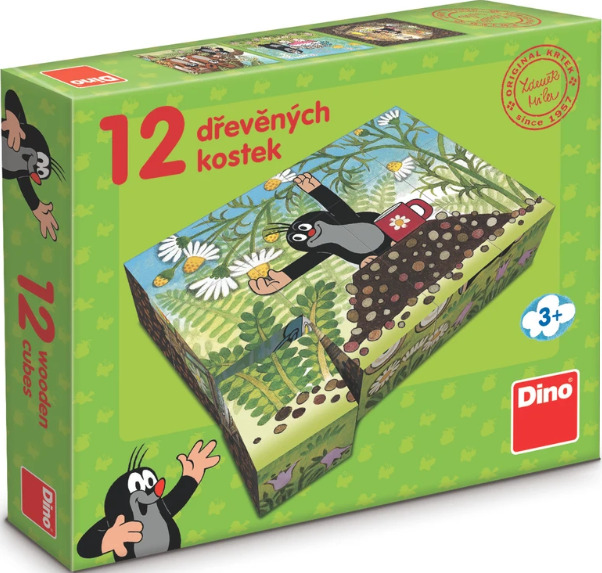 Dino kostky Krtek a přátelé 12 kostek