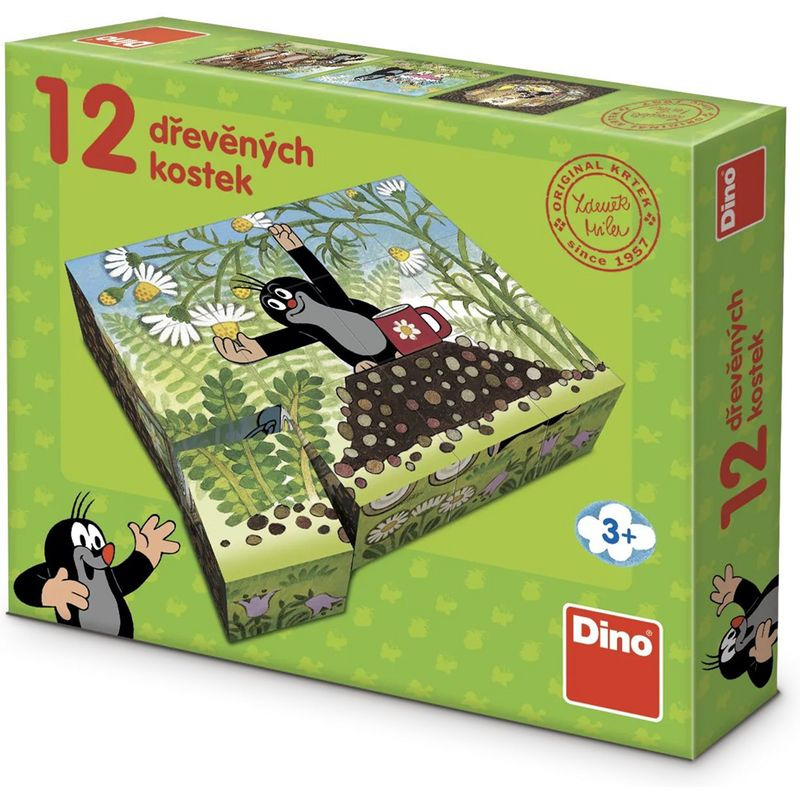 Dino kostky Krtek a přátelé 12 kostek