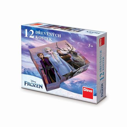 Ledové království II - Dřevěné kostky 12 ks Dino Toys s.r.o.