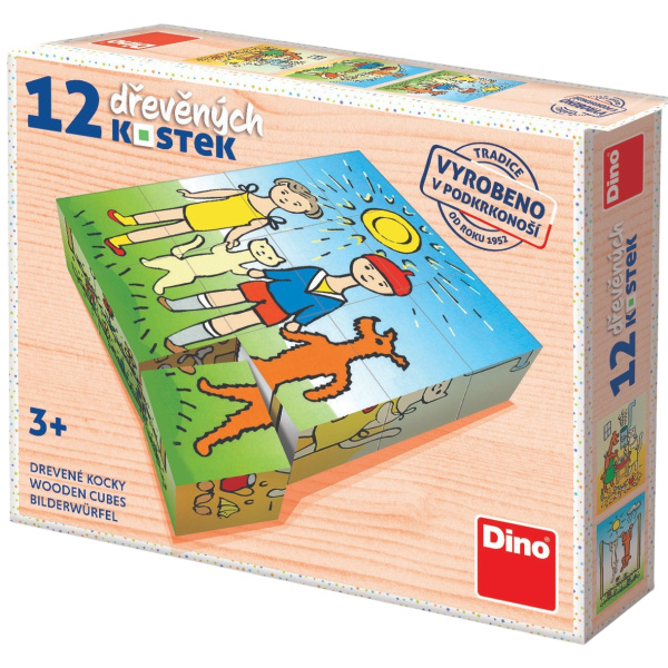Dino obrázkové kostky Pejsek a kočička