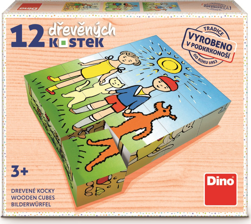 Dino obrázkové kostky Pejsek a kočička