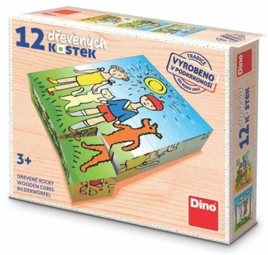 Dino obrázkové kostky Pejsek a kočička
