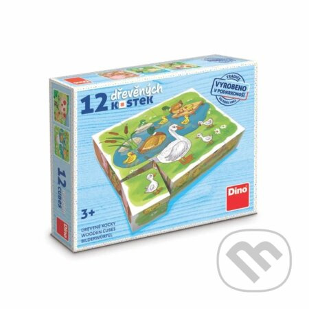 DINO Obrázkové kostky Na farmě, 12 kostek
