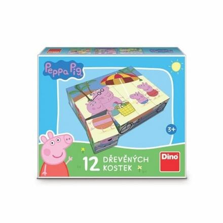 Dino kostky Peppa pig 12 ks