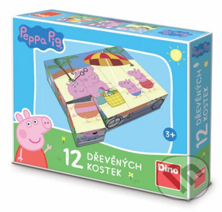 Dino kostky Peppa pig 12 ks