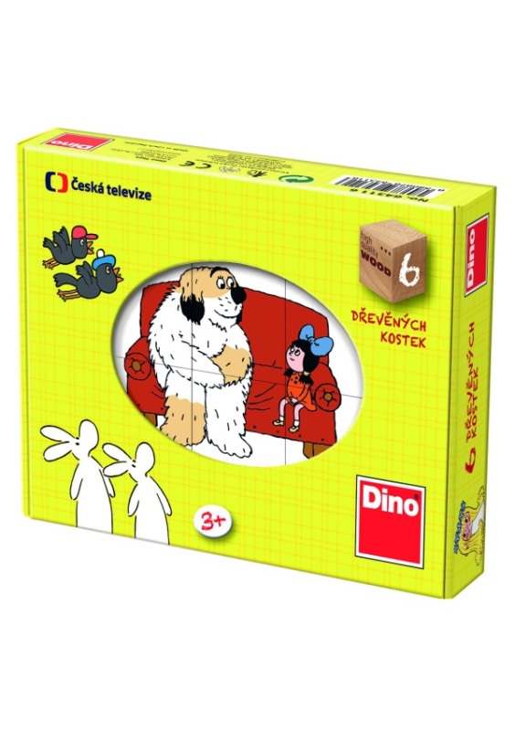 Dino Dřevěné kostky pohádky 6 ks