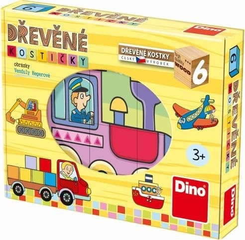 Dino Dopravní prostředky - Dřevěné kostky