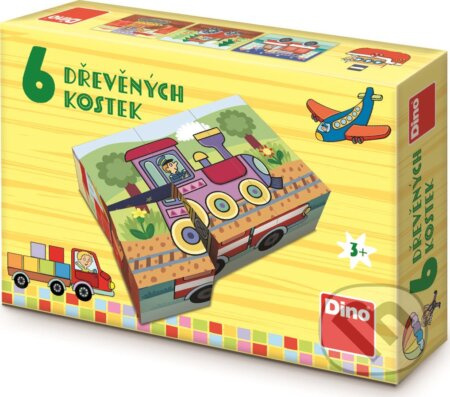 Dino kostky Dopravní prostředky 6 kostek