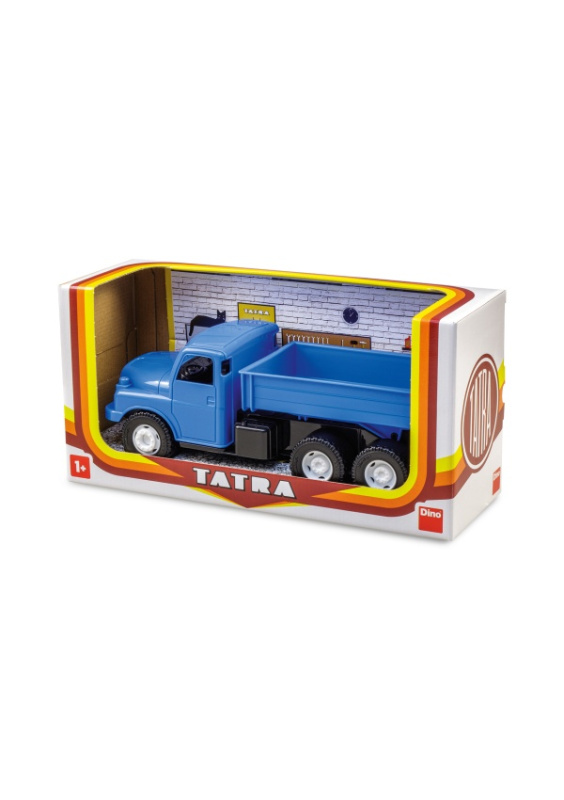 Auto nákladní Tatra 148 valník plast 30cm modrá v krabici 35x18x13cm