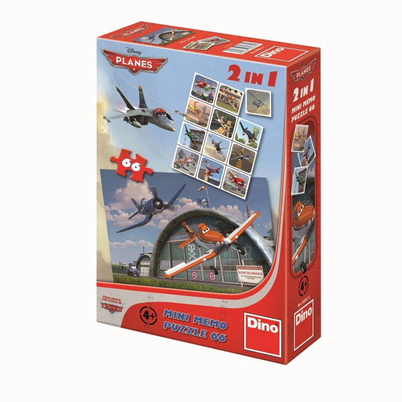Puzzle a pexeso DISNEY Letadla – 66 dílků