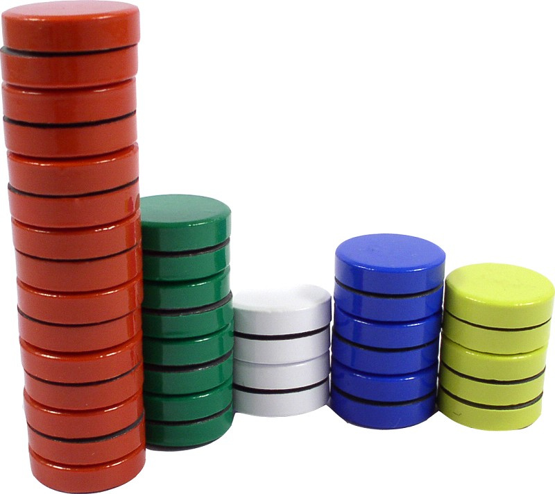 Magnety kulaté 20mm/10ks - červené