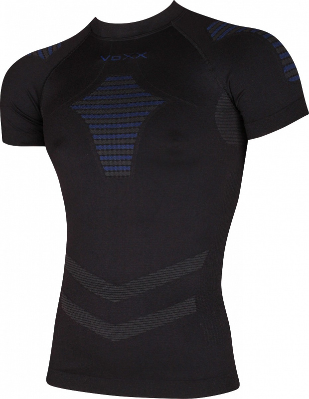 AP 01 pánské funkční triko krátký rukáv VoXX černá / modrá XL / XXL