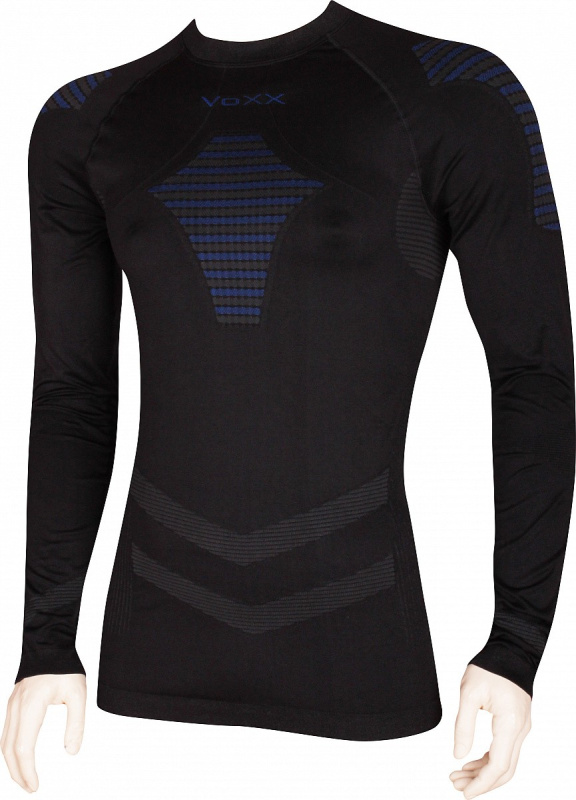 AP 02 pánské funkční triko dlouhý rukáv VoXX černá / modrá XL / XXL