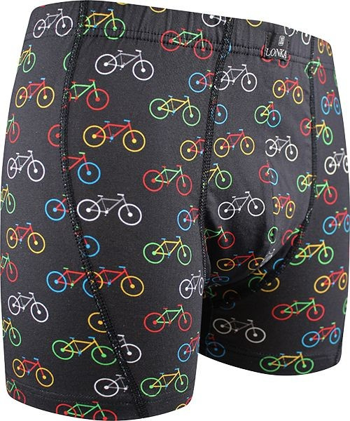 KEVIN pánské barevné elastické boxerky - BIKE černá XL
