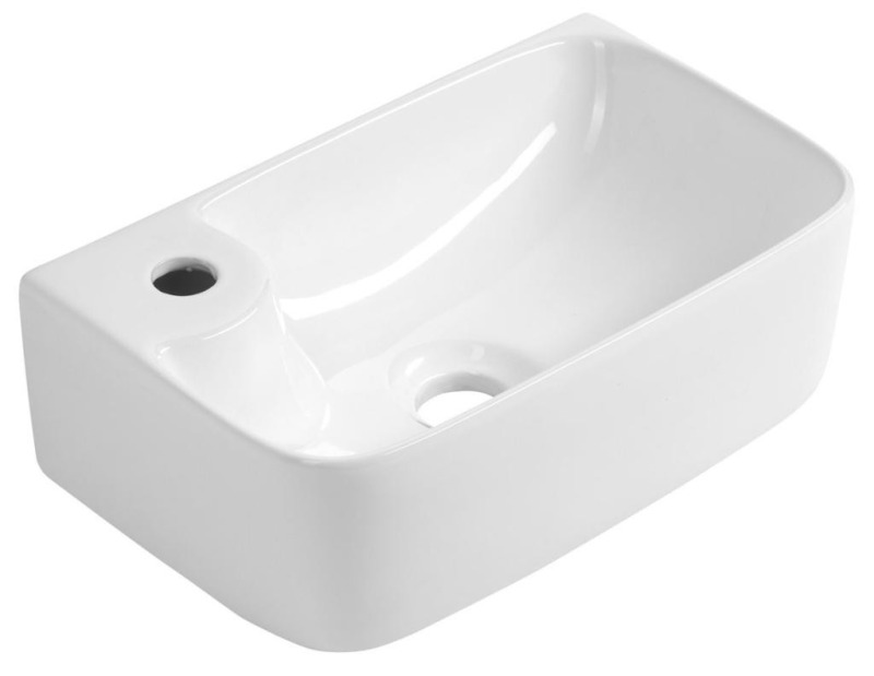 AQUALINE - BELLE keramické umývátko 36x22cm, bílá NP365