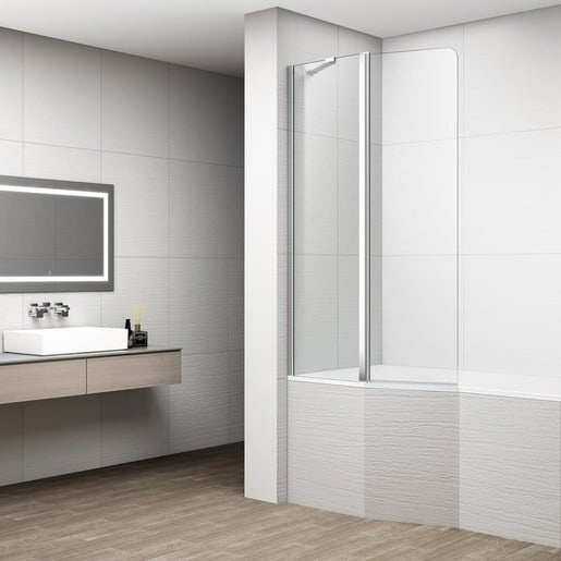 Polysan Rota vanová zástěna 150x90 cm chrom FA920