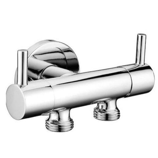 Dvojventil SAT pro přívod vody G1/2 x 3/8 x 3/8 chrom 1209-04-B