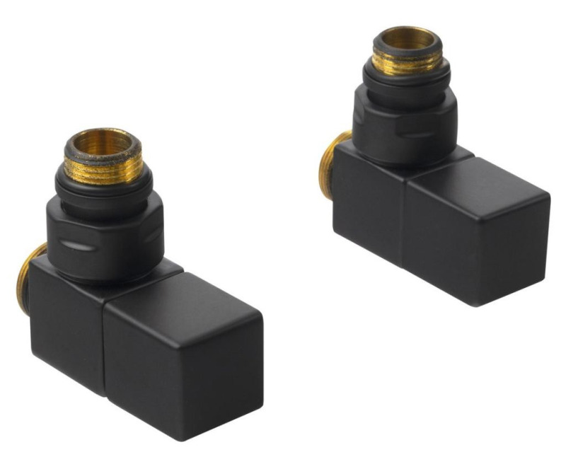SAPHO - CUBE připojovací sada ventilů ruční rohová, černá mat CP4510BS