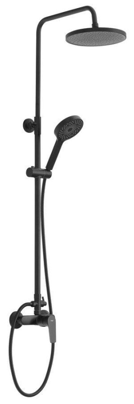 Sloup sprchový Aqualine Lotta LT690B s pákovou baterií černá mat
