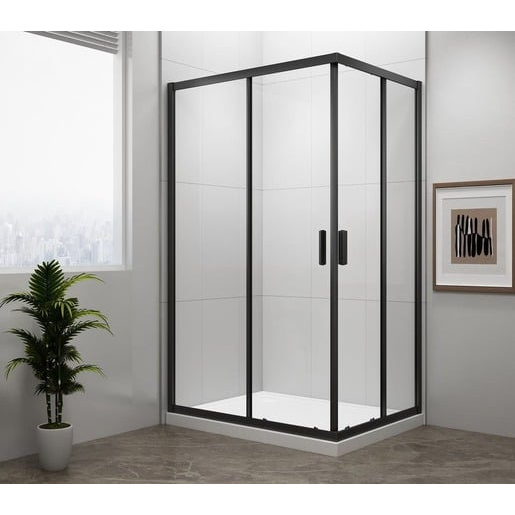 Polysan Easy Black sprchový kout obdélník 80x90 cm EL5315B